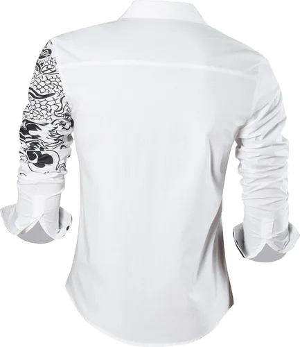Vista 125 de JZS041, camisa de vestir de manga larga para hombre