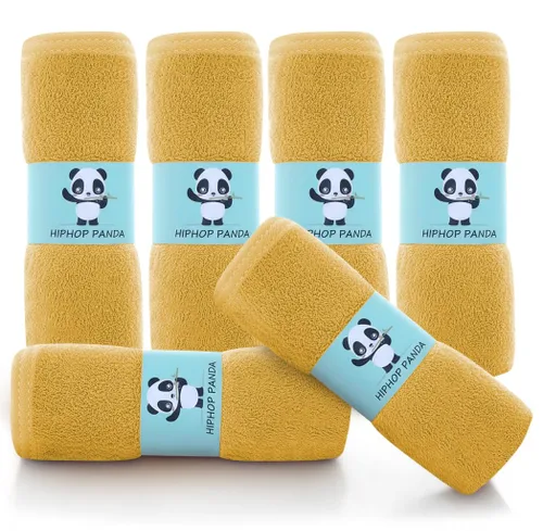 Vista 28 de HIPHOP PANDA Toallitas para bebé, rayón hecho de bambú - 2 capas ultra suaves y absorbentes, toallita facial de baño para recién nacidos - toallitas