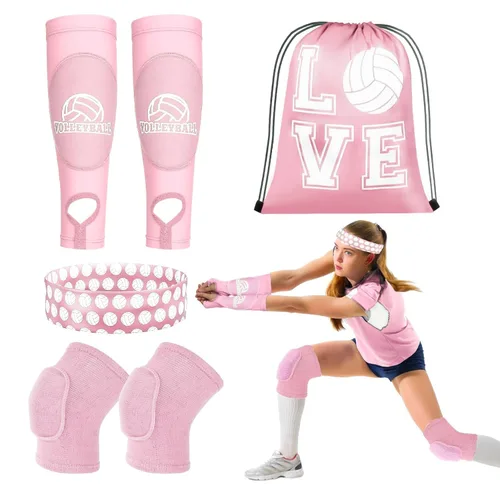 Vista 10 de 6 rodilleras de voleibol y manga de brazo, accesorios de voleibol, equipo de protección, antebrazo, codo, muñequera con almohadilla de protección