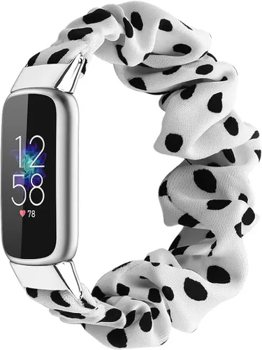 Vista 10 de Correas elásticas compatibles con Fitbit Luxe Bands, pulsera elástica de tela suave de repuesto para Fitbit Luxe Fitness Tracker, pequeña/grande