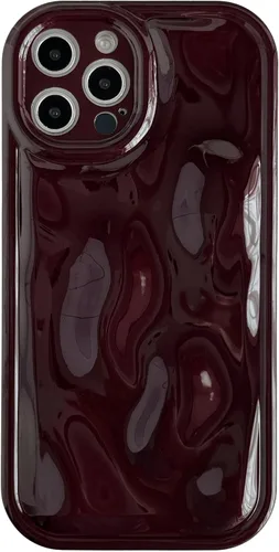 Vista 15 de Caseative Funda para iPhone 12 Pro Max, color negro Suavidad de la galjanoplastia de cromo del patrón de la burbuja del meteorito de la onda
