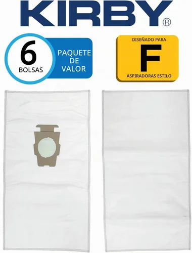 Vista 8 de Kirby Bolsas de filtro HEPA de reducción de alérgenos 6 unidades Parte #204811 Reemplazo OEM para aspiradoras Kirby estilo F y Twist