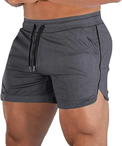 Vista 13 de EVERWORTH Pantalones cortos deportivos para hombre, pantalones cortos de entrenamiento para gimnasio, pantalones cortos casuales para correr