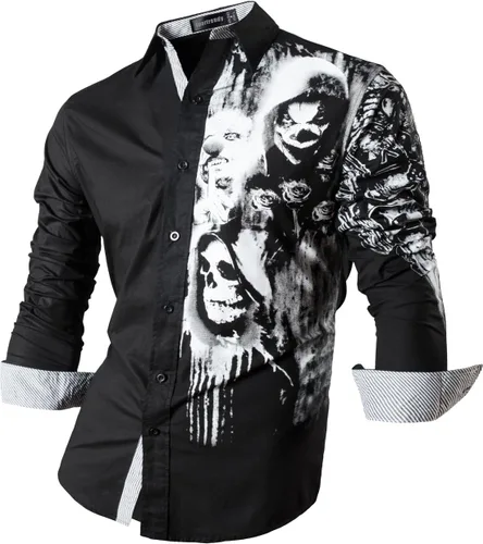 Vista 111 de JZS041, camisa de vestir de manga larga para hombre