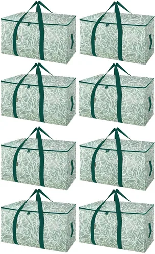 Vista 58 de BALEINE Paquete de 2 bolsas de mudanza de gran tamaño con asas reforzadas, bolsa de almacenamiento resistente para ropa, suministros de mudanza
