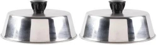 Vista 7 de American Metalcraft BA640S - Cubiertas redondas de acero inoxidable para untar (6 ½") de diámetro.