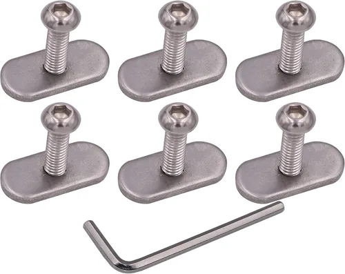 Vista 2 de METER STAR 6 tornillos de acero inoxidable 304 para riel de kayak y tuercas de riel M6, kit de reemplazo de montaje de engranajes para kayaks