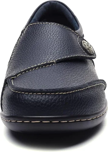 Vista 7 de Geoeleph Mocasines casuales para mujer, mocasines cómodos para caminar, mocasines de cuero para conducir