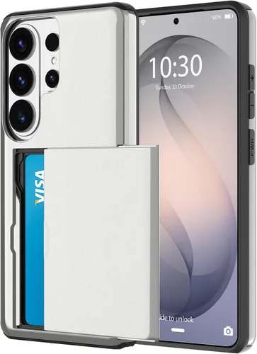Vista 135 de Funda tipo cartera para Samsung Galaxy S22 con ranura para 2 tarjetas de crédito Funda a prueba de golpes Hybrid Heavy Duty Protection Armor Funda