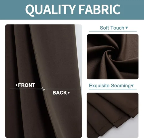 Vista 96 de ChrisDowa - Cortinas cortas para ventana de 40 pulgadas para dormitorio - Cortinas cortas con ojales y aislamiento térmico para oscurecer