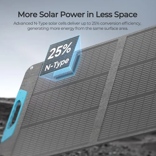 Vista 6 de RENOGY REGO Panel solar portátil de 100 W, paneles solares Renogy IP65 impermeables, panel solar plegable de 100 vatios para camping, senderismo