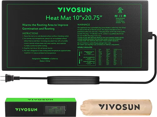 Vista 9 de Alfombrilla de calor Vivosun durable impermeable. Almohadilla de calefacción cálido hidropónico.
