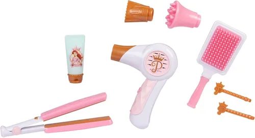 Vista 4 de Disney Princess Style Collection - Juego de herramientas de peinado de moda para niñas con sonido y bolsa de almacenamiento para llevar