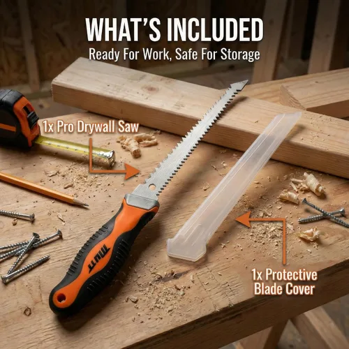 Vista 5 de Mutt Tools - Sierra profesional para paneles de yeso de 6 pulgadas con mango ergonómico, sierra Jab para corte de chapa - Sierra de ojo de cerradura