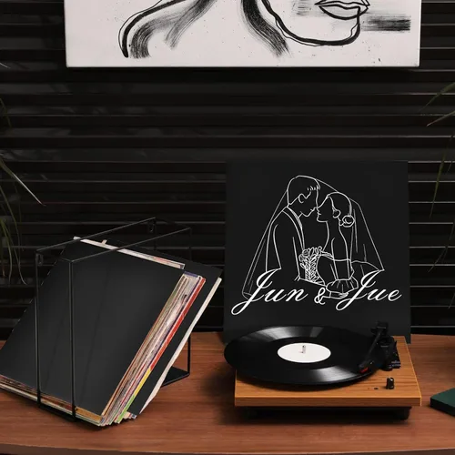 Vista 5 de Colarr 30 fundas de disco de vinilo de 12 pulgadas de 12.35 oz/m² en blanco, fundas de cartón para discos de vinilo, fundas exteriores LP