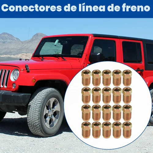 Vista 2 de X AUTOHAUX 20 accesorios de tuerca de línea de freno M10x1.0 roscas