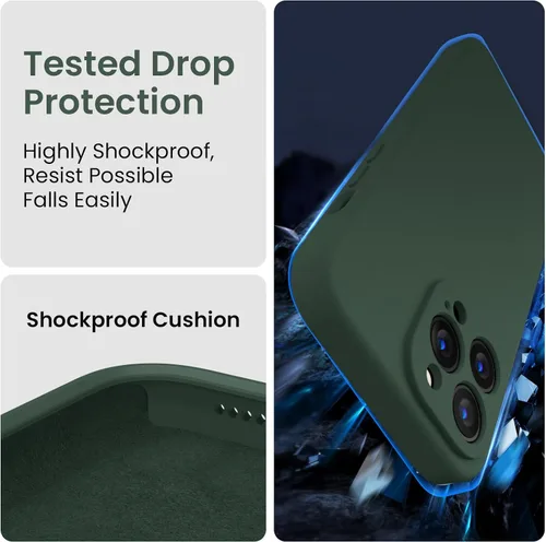 Vista 4 de FireNova Funda diseñada para iPhone 13 Pro Max, Funda de Teléfono de Silicona [Protección de Cámara] con [2 Protectores de Pantalla], Forro
