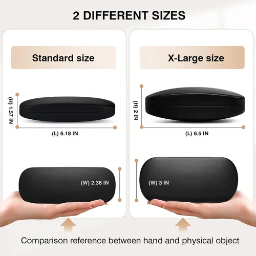Vista 3 de Marvolia Estuche rígido para gafas de sol, funda de piel sintética para gafas de sol con paño de limpieza