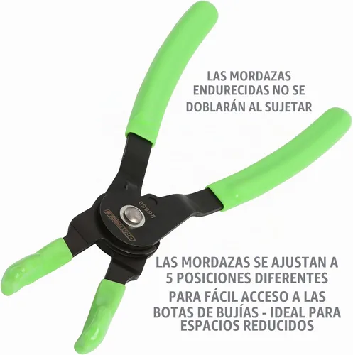 Vista 4 de OEMTOOLS 25559 Pinzas ajustables para arranque de bujía, cinco posiciones para fácil acceso a los arranques de bujía difíciles de alcanzar, remoción