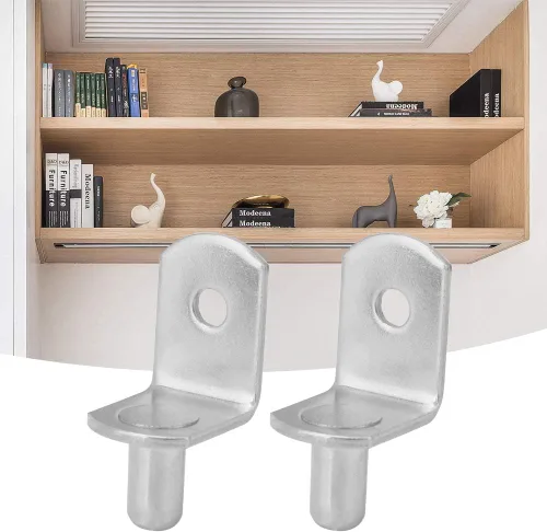 Vista 7 de 10 unids soporte de estante clavijas de soporte de metal placa de fijación pasadores de estante soportes de montaje en pared para gabinetes gabinete