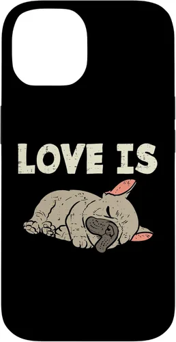 Vista 4 de Love is French Bulldog - Funda de regalo para iPhone 17