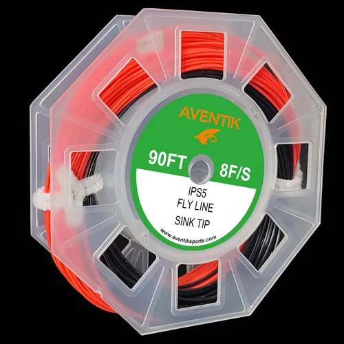 Vista 2 de Aventik Fly Line - Línea de hundimiento completo con punta de hundimiento completo, línea de pesca con mosca, peso hacia adelante, línea