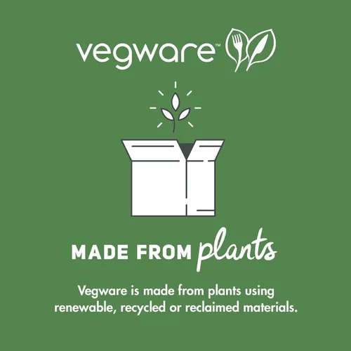 Vista 5 de Vegware Vasos fríos de plástico PLA transparente compostable de 7 onzas, caja de 1000, material renovable a base de plantas, se adapta a muchos