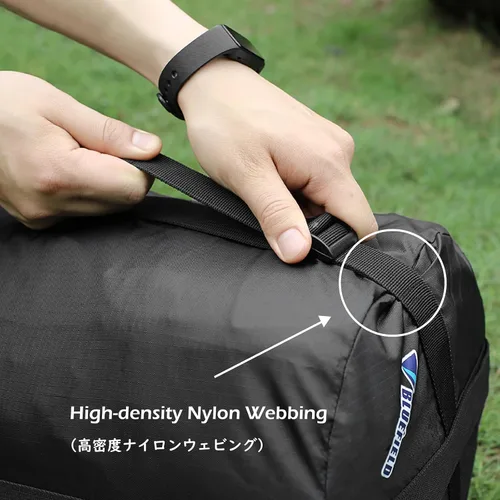 Vista 6 de TRIWONDER Saco de compresión de nailon para artículos de compresión, saco de dormir, bolsa de dormir con solapa para el polvo para mochileros