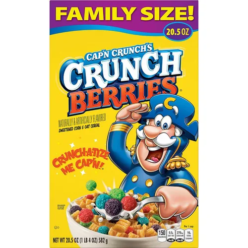Vista 4 de Cap'n Crunch - Cereales Cap'n Crunch, bayas crujientes, caja de 20.5 onzas