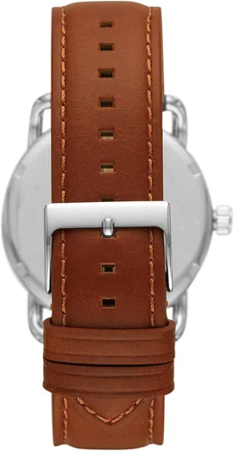 Vista 3 de Fossil Copeland - Reloj de cuarzo de acero inoxidable con correa de piel para hombre