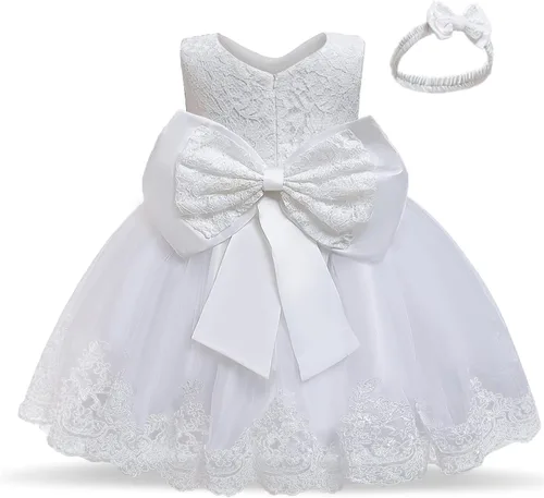 Vista 9 de NNJXD Vestido de Princesa de Tul con Flores para Niñas Pequeñas y Bebés Niña #Rosa claro