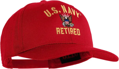 Vista 10 de e4Hats.com Gorra bordada militar retirada de la Marina de los EE