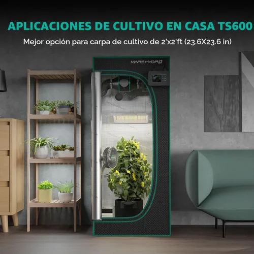Vista 7 de MARS HYDRO TS600 - Luces LED regulables para plantas de interior (100 W, 2 x 2 pies)