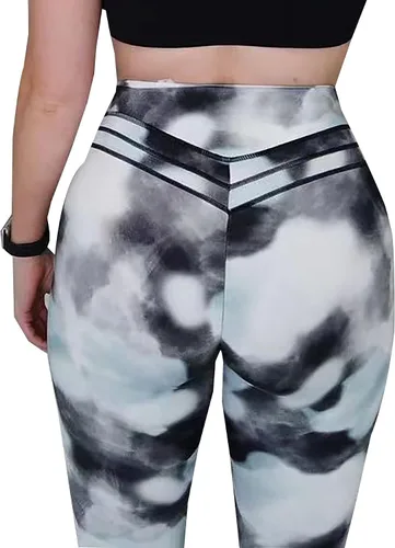 Vista 3 de Aoxjox Leggings de entrenamiento de cintura alta para mujer, con control de abdomen, pantalones de yoga suaves y suaves de 26 pulgadas