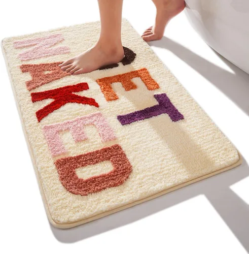 Vista 13 de QJHOMO Get Naked Bath Mat Alfombras Lindas de Baño Lindas Alfombras de Baño Graciosas Antideslizantes Decoración de Bañera Antideslizante Alfombra