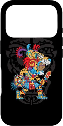 Vista 29 de Funda para iPhone 11 Aztec Jaguar Ancient Warrior Native Mexican Mythology