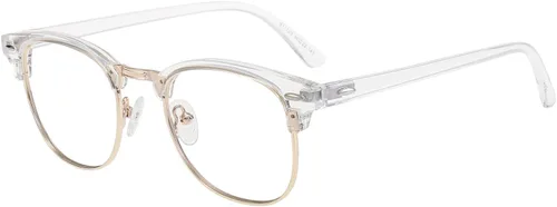Vista 12 de GUDVUE Lentes de luz azul, para computadora/juegos/TV/teléfonos para mujeres/hombres, antirreflejos/UV400/fatiga ocular, negro/dorado