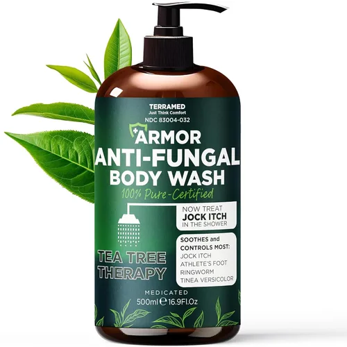 Vista 10 de Gel de baño antifúngico con aceite de árbol de té y aceite de limón Jabón antifúngico de 1% tolnafato ayuda a combatir la tiña, la picazón fornal