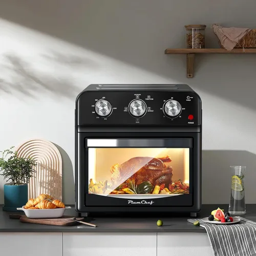 Vista 3 de Plum Chef Freidora de aire, 13 cuartos de galón, circulación de aire caliente de 360° para una cocción saludable sin aceite, combo multifuncional