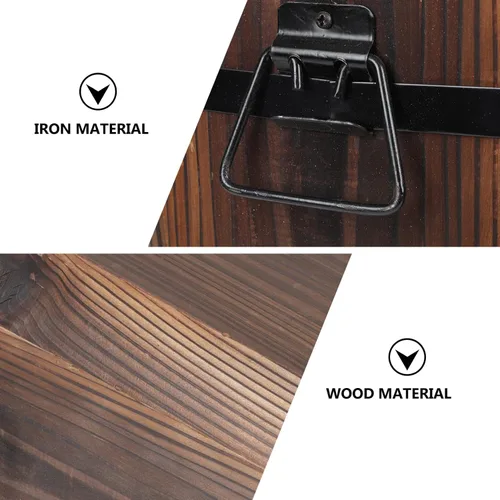 Vista 9 de Happyyami Maceta de madera, maceta rústica para decoración interior y exterior, 9.4x6.7 in