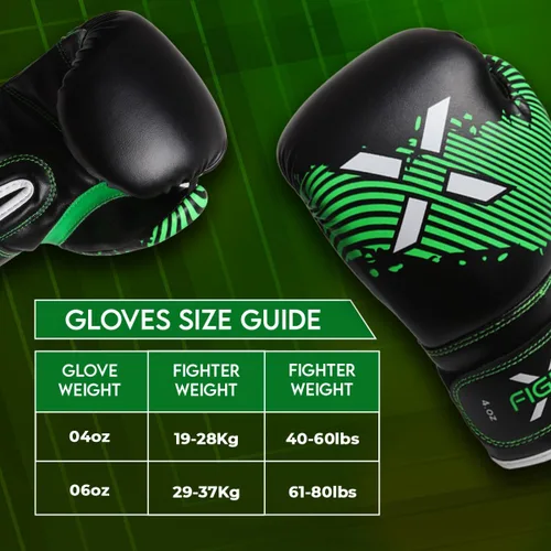 Vista 4 de Guantes de boxeo para niños de 3 a 8 años, 4 6 onzas, entrenamiento MMA, niños, niñas, guantes de kickboxing para entrenamiento, saco de boxeo, Muay