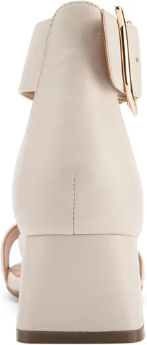 Vista 8 de Aerosoles Sandalia de tacón elegante para mujer, Cuero Blanco