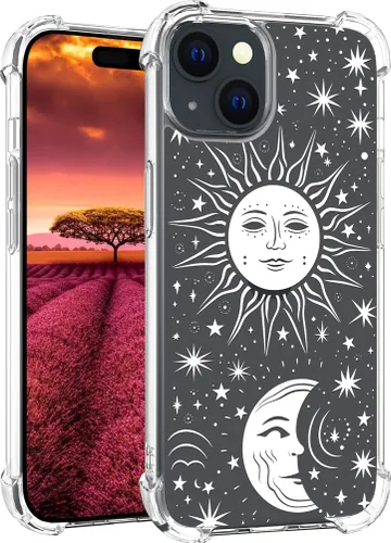 Vista 33 de Funda compatible con iPhone 15, bonita funda transparente para mujer, funda de silicona transparente para teléfono, color negro, tigre poderoso