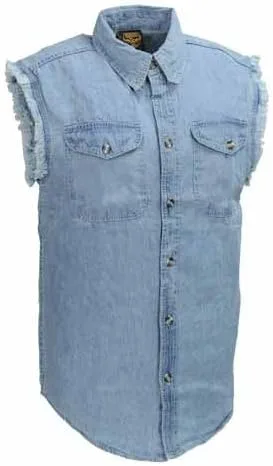 Vista 5 de Camisa de mezclilla Bikers Edge sin mangas para hombre