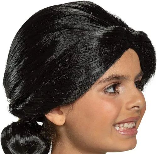 Vista 2 de Disguise The Aladdin Live Action Kid Jasmine - Peluca estándar, color negro