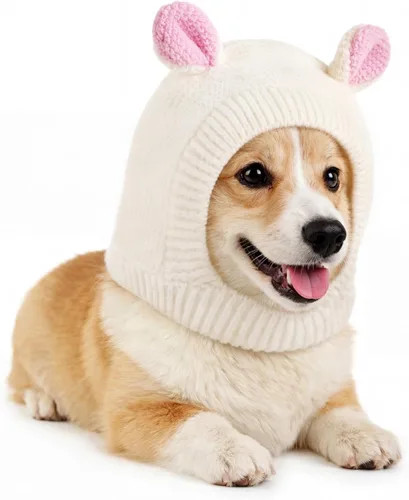 Vista 8 de Orejeras silenciosas para perros, cuello de 14.96 pulgadas, protectores auditivos para perros, protección contra ruido, gorro de punto envolvente