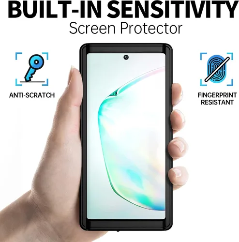 Vista 4 de BEASTEK Funda impermeable para Galaxy Note 10 Serie NRE a prueba de golpes con certificado IP68 con protector de pantalla incorporado Cubierta Azul