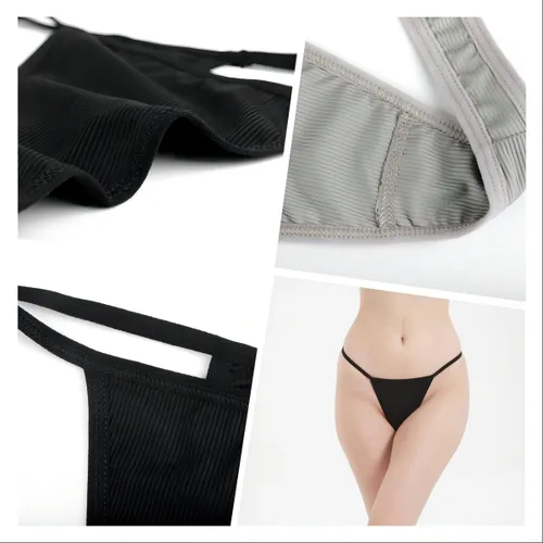 Vista 6 de KVICOSE Shows - Tangas y tangas de encaje seguras y sexys, paquete de 3 calzones de bikini de tiro bajo para mujer, talla M-XL