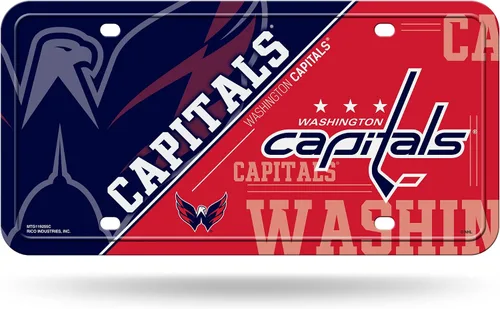 Vista 15 de Rico Industries NHL Hockey Split Metal Auto Tag 6" x 12" - Great for Truck/Car/SUV