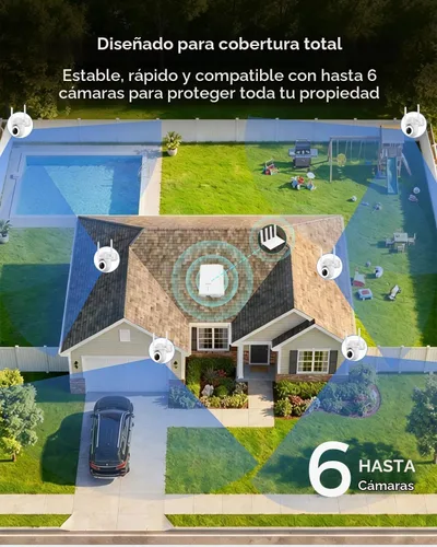Vista 7 de MUBILIFE Sistema de cámara de seguridad solar 4K inalámbrico